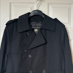🔥🆕🔥 Anchor Uniform Black Double Breasted Trench Coat - 40R - Thinsulate Lining